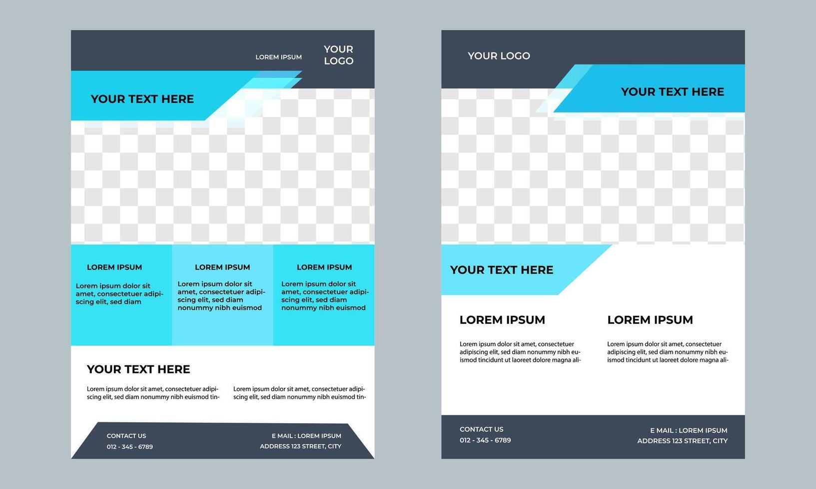 Modern business flyer design template for marketing and advertising. A4 size business flyer vector