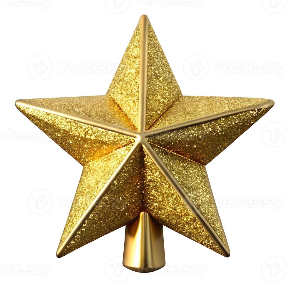 golden christmas star photo