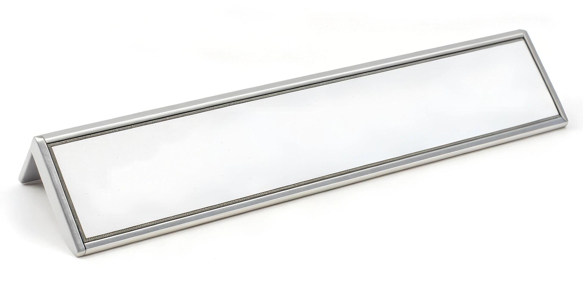 nameplate plates on spacer metal holders photo
