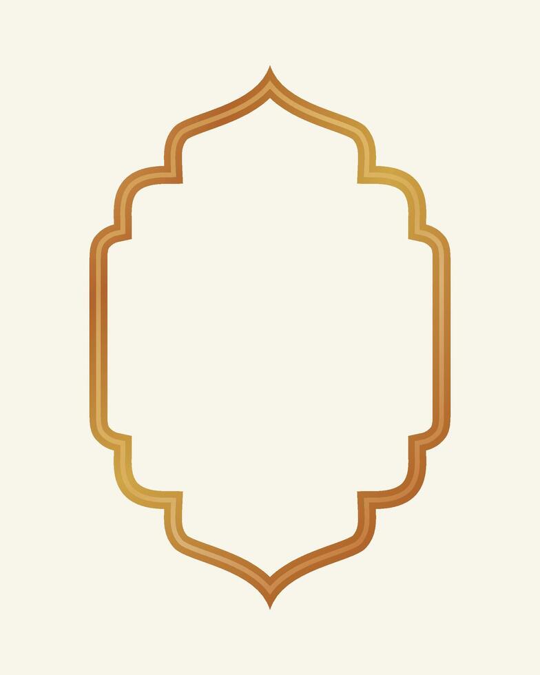 simple golden Islamic frames background vector
