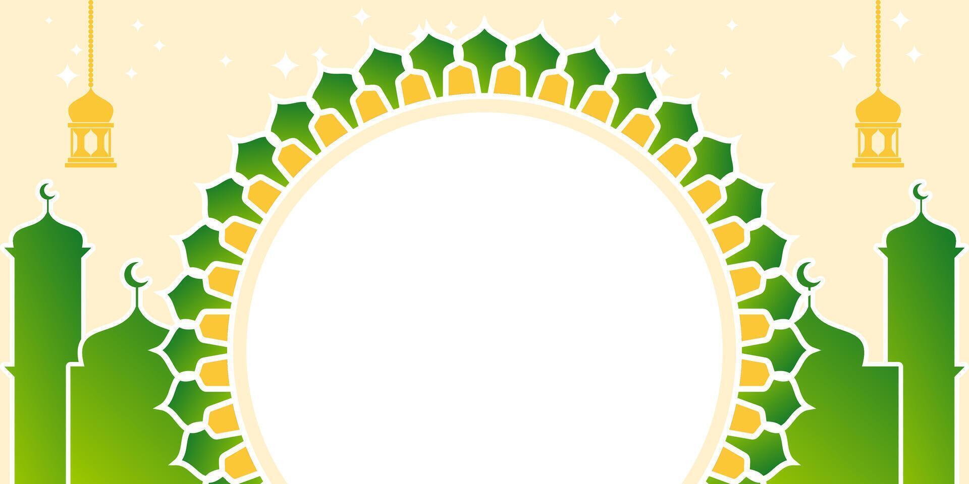 Islamic Background Design Graphic Illustration, Free Copyspace Area. Suitable for Ramadhan Kareem and Eid Mubarak. vector