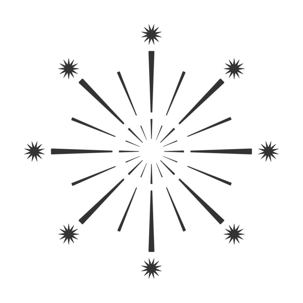 Simple firework icon isolated illustration. vector