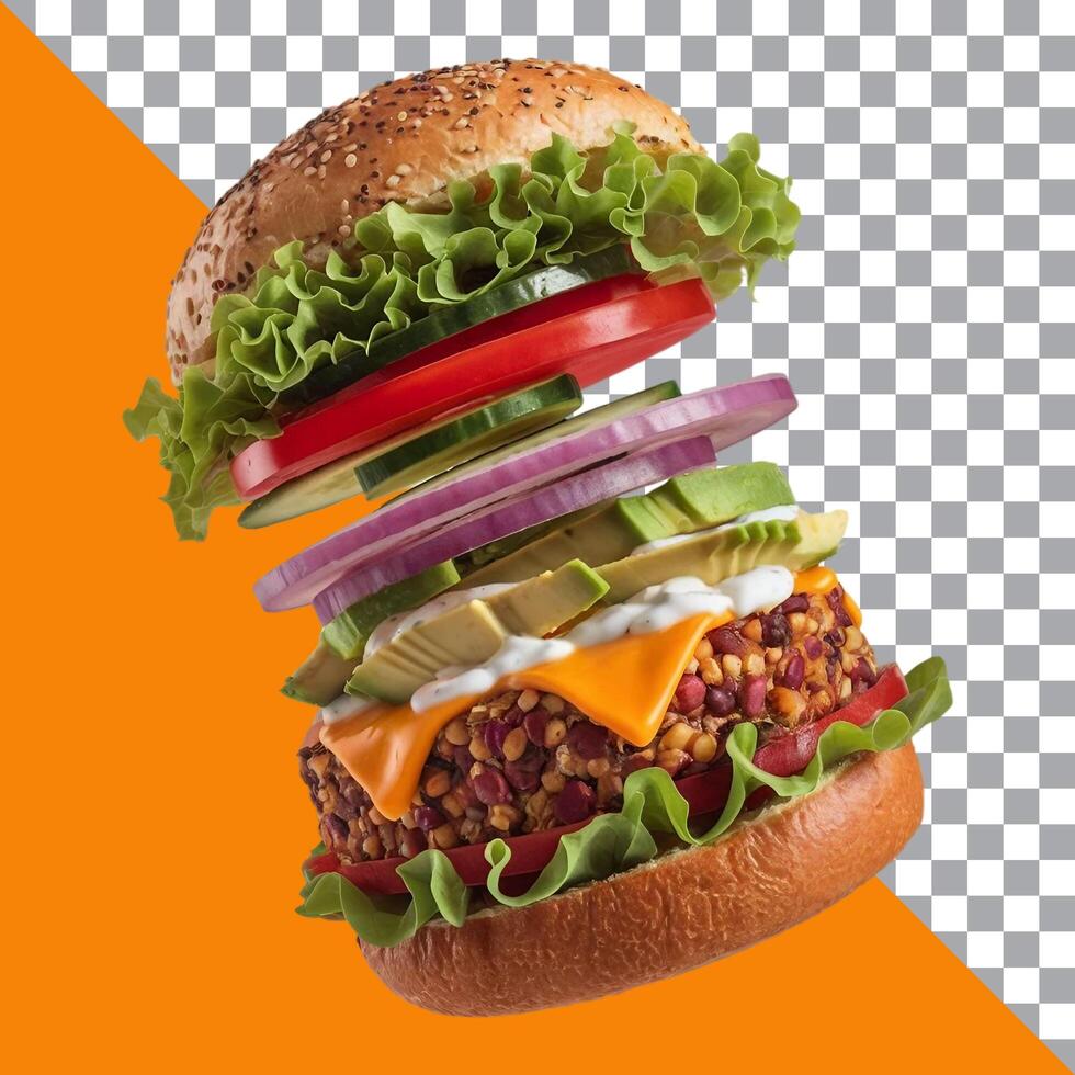 Delicious Veggie Burger photo