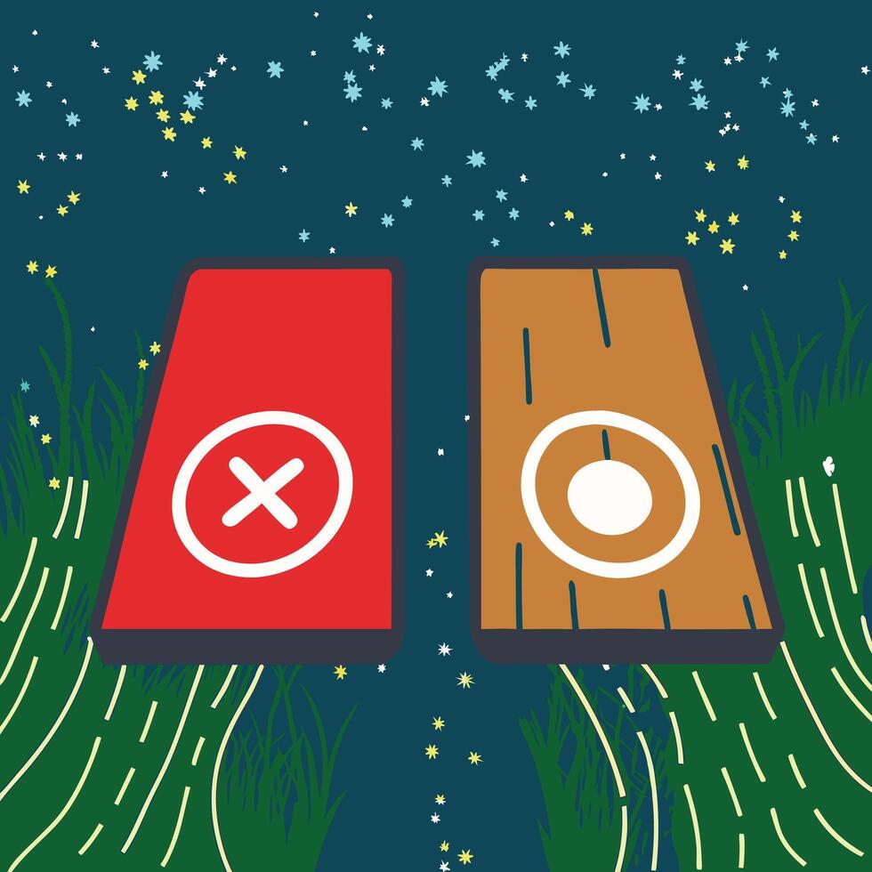 Night Game Target Practice Under the Stars vector
