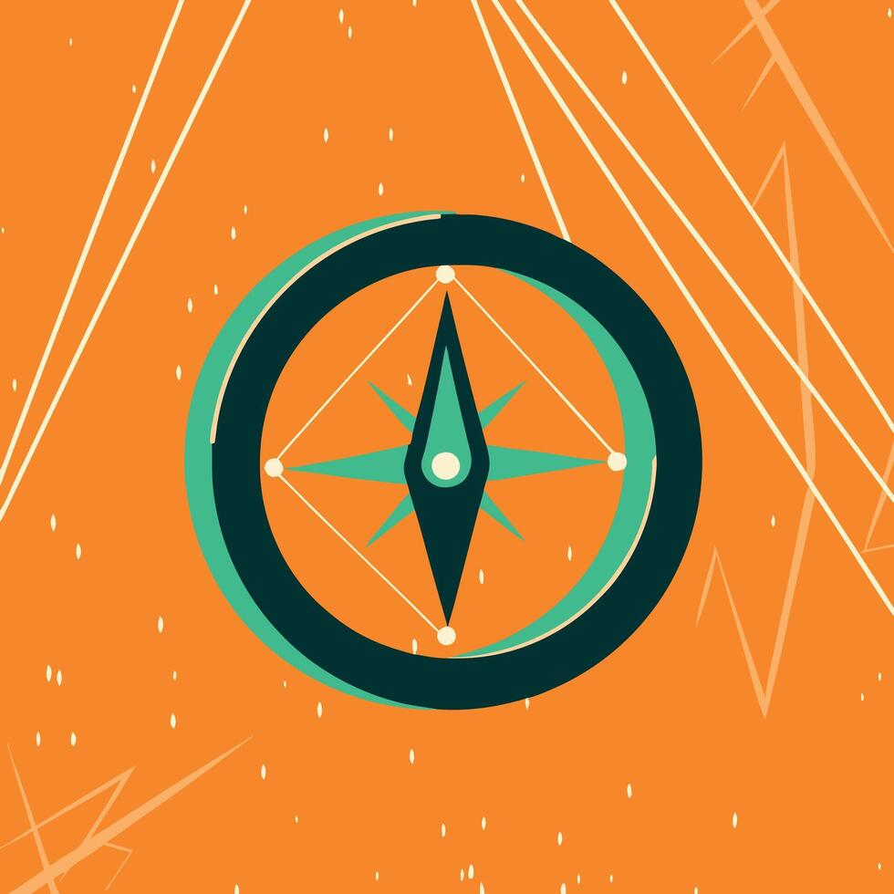Abstract Compass Finding Your Way vector