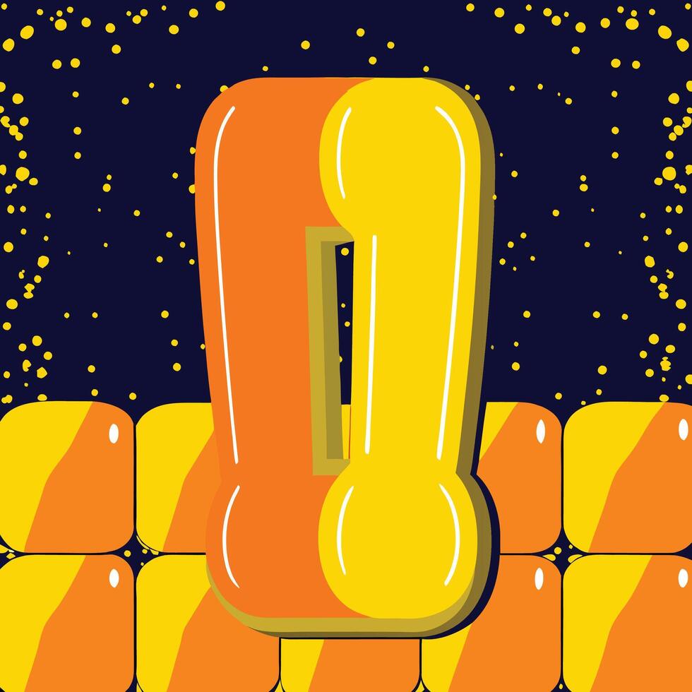 Abstract Orange and Yellow Design with Dots vector
