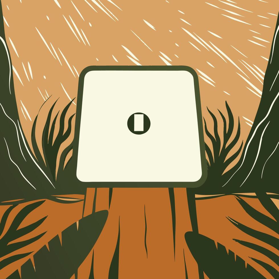Abstract Tropical Scene with Power Outlet vector