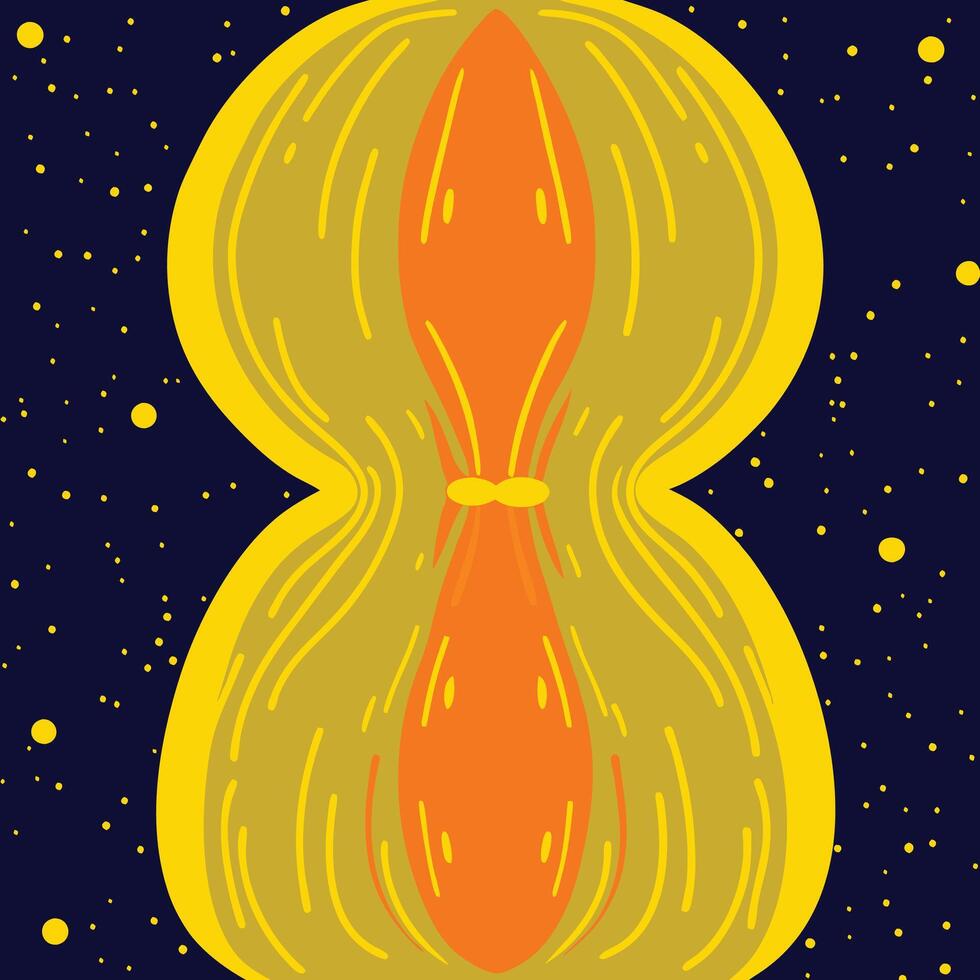 Cosmic Abstract Celestial Body with Yellow and Orange Hues vector