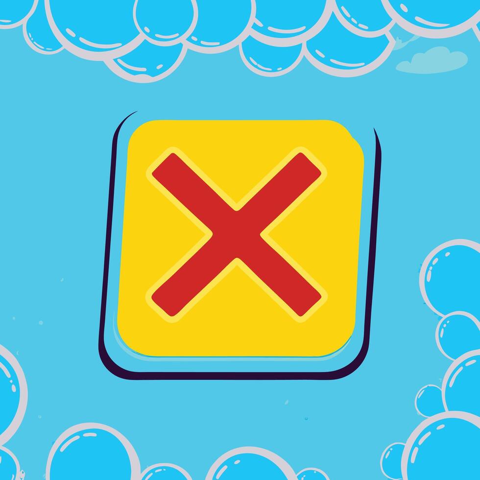 Illustrative Cross Graphic Cancellation, Error, or No Entry vector