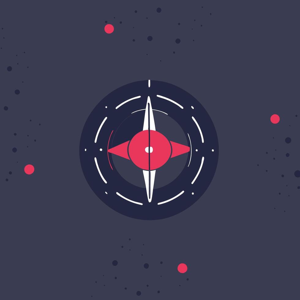 Abstract Navigation Compass Design Geometric Pattern vector