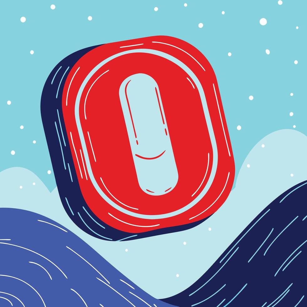 Capsule Design Red, Blue, and Abstract Shapes vector