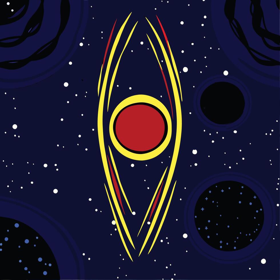 Cosmic Eye Celestial Abstract Art vector