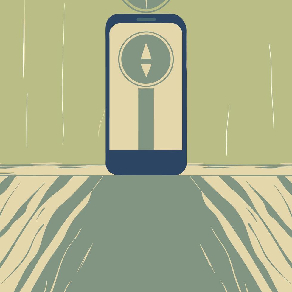Smartphone Elevator Control Panel Interface Design vector