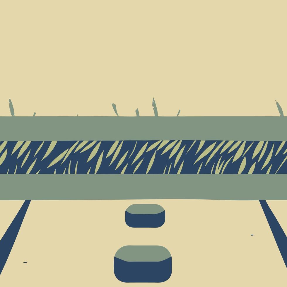 Abstract Landscape with Stones and Lines vector