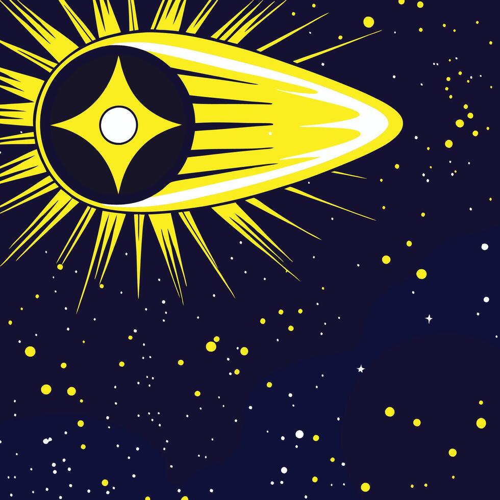 Cosmic Ray Burst Celestial Event in Deep Space vector