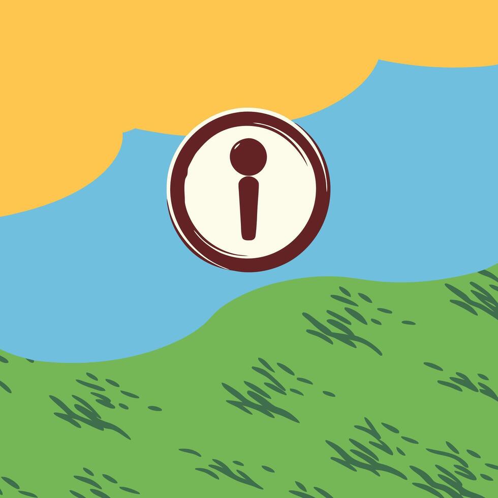 Information Symbol on Abstract Landscape vector
