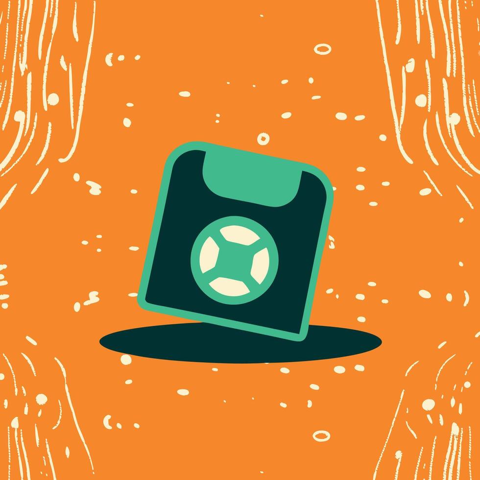 Digital Data Storage Floppy Disk Icon vector