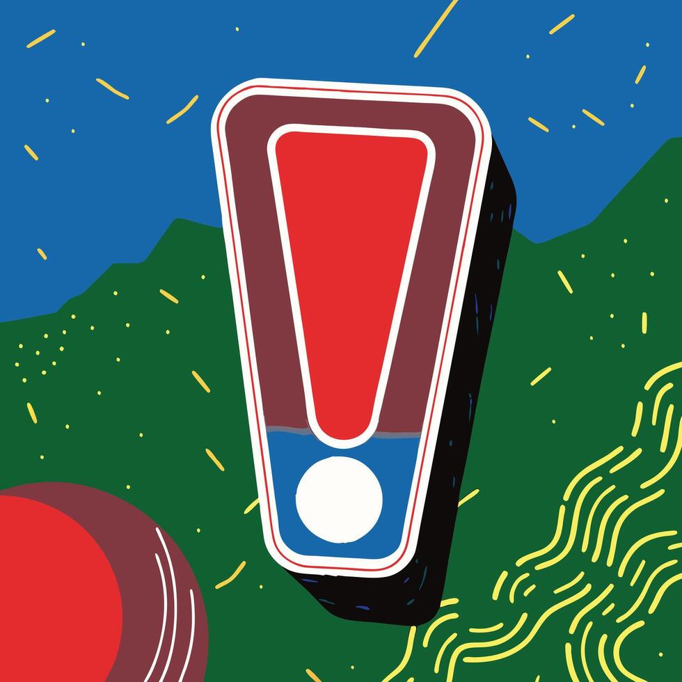Attention Grabber Colorful Exclamation Mark Design vector