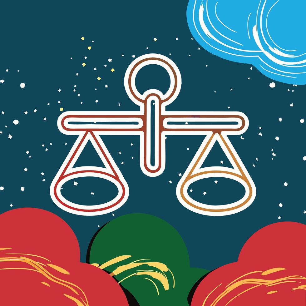 Libra Zodiac Symbol Celestial Balance and Harmony vector