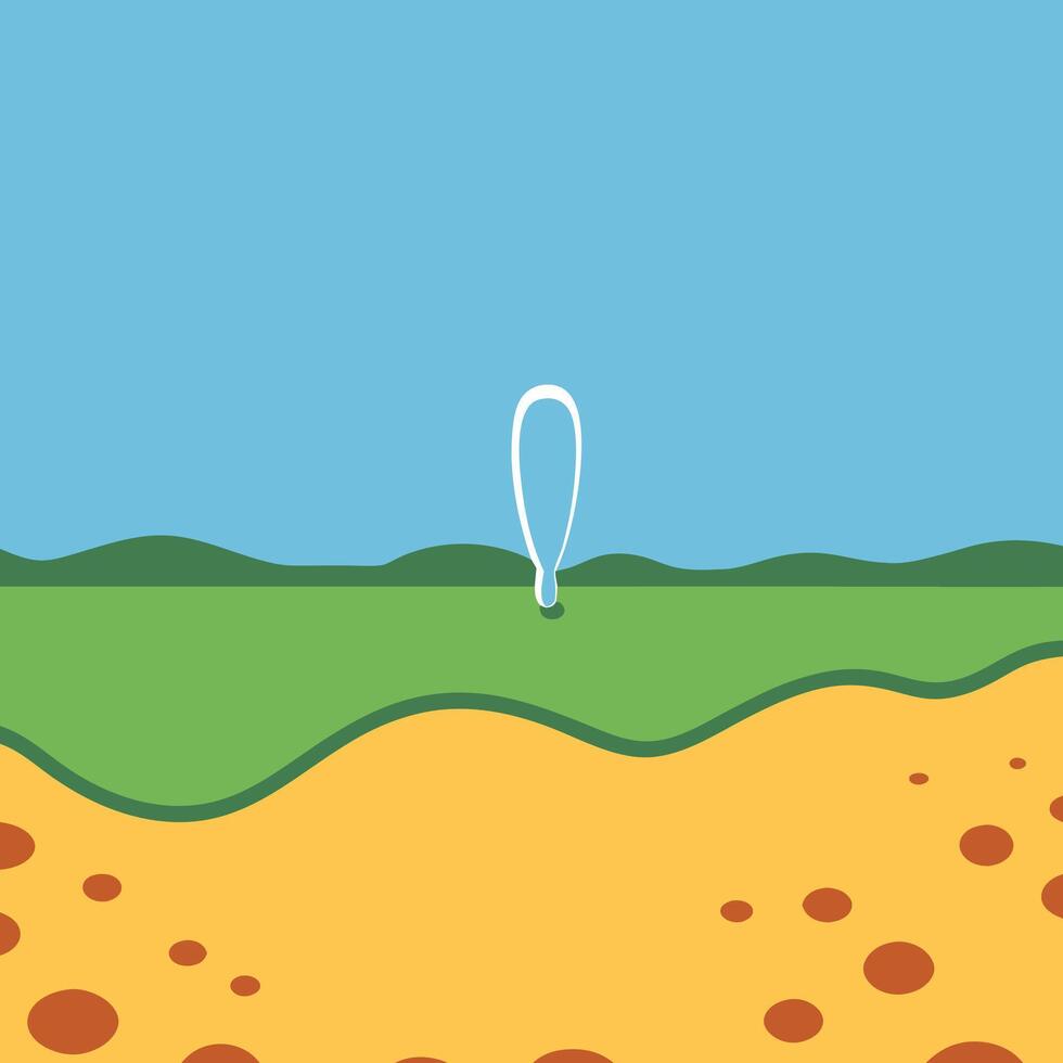 Abstract Landscape Sky, Grass, and Sand vector