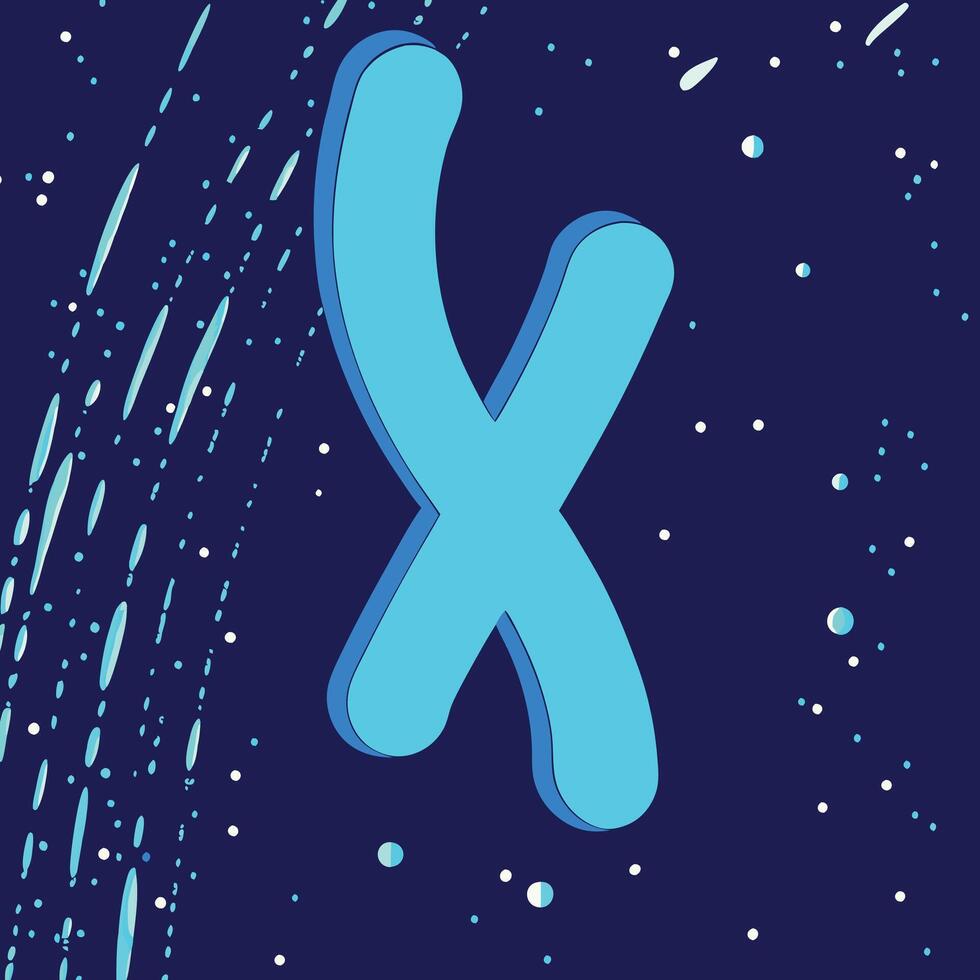 Abstract Blue X Design, Bold Typography, Dark Background vector