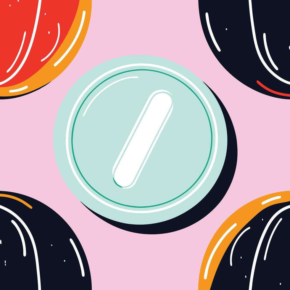 Abstract Pill Graphic Design, Colorful Circles Pattern vector
