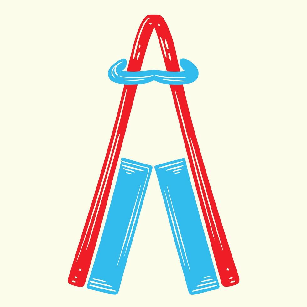 Abstract Red and Blue Geometric Design vector