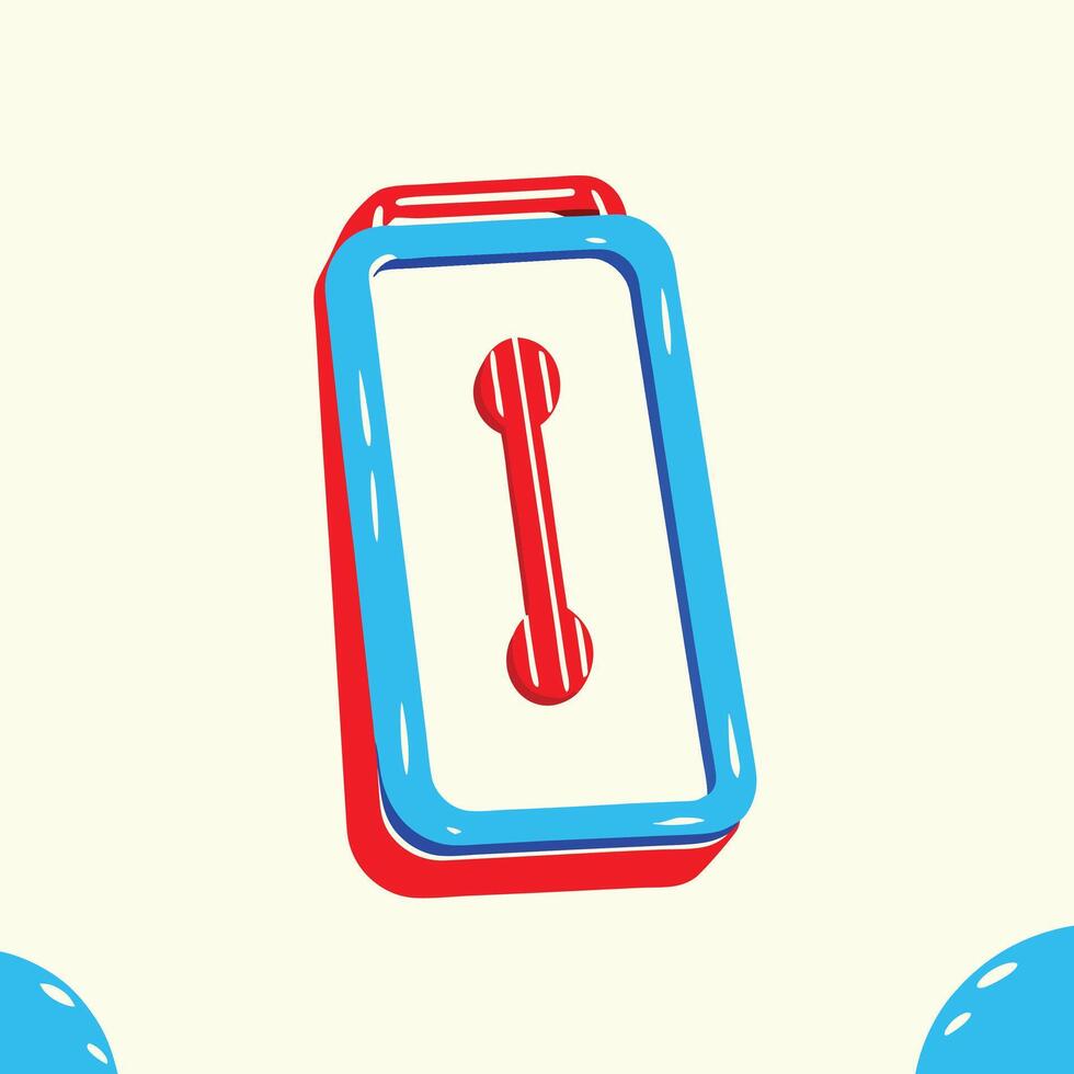 Abstract Red and Blue 3D Graphic Design vector