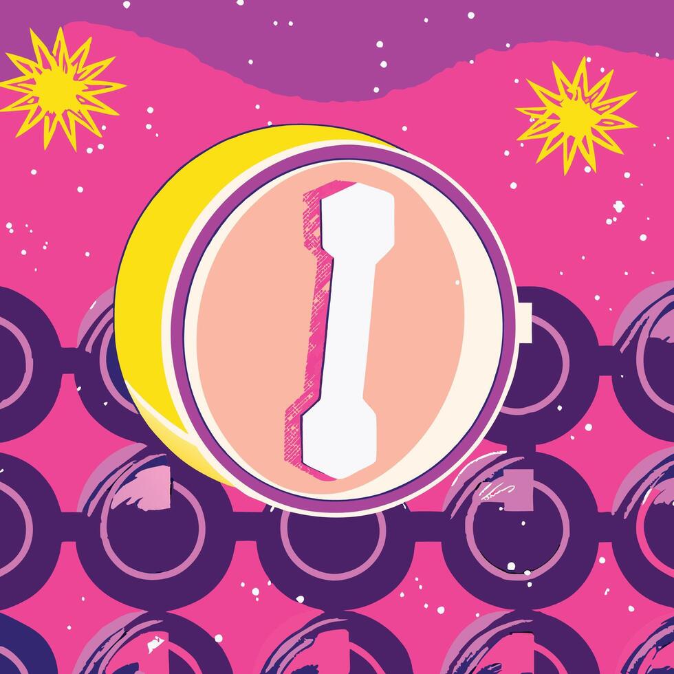 Abstract Geometric Design Pink, Purple, and Yellow vector
