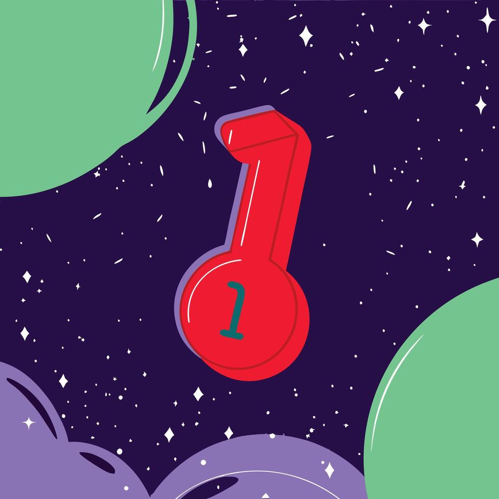 Cosmic First Place Winner Red Whistle Award in Space vector