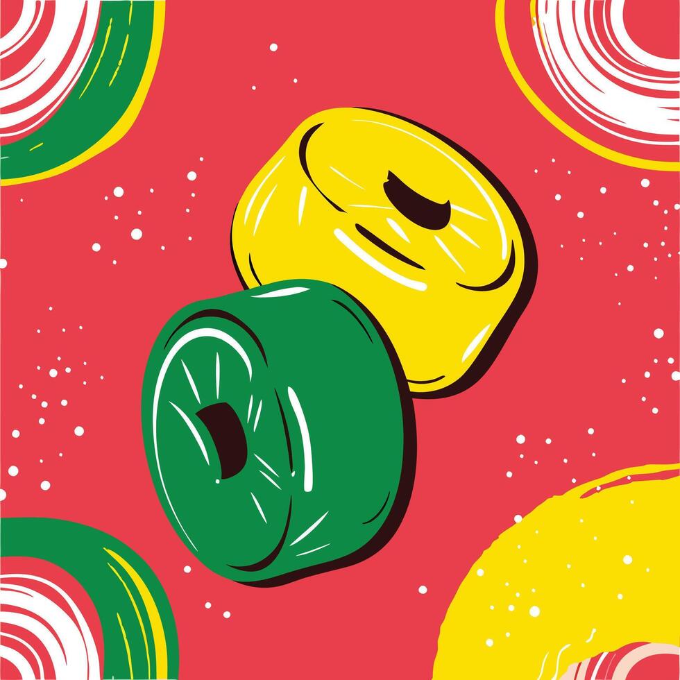 Abstract Colorful Circles and Shapes Design vector