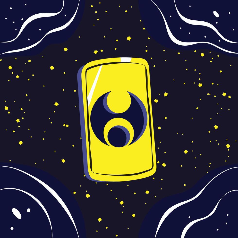 Celestial Shield Night Sky Abstract Art vector