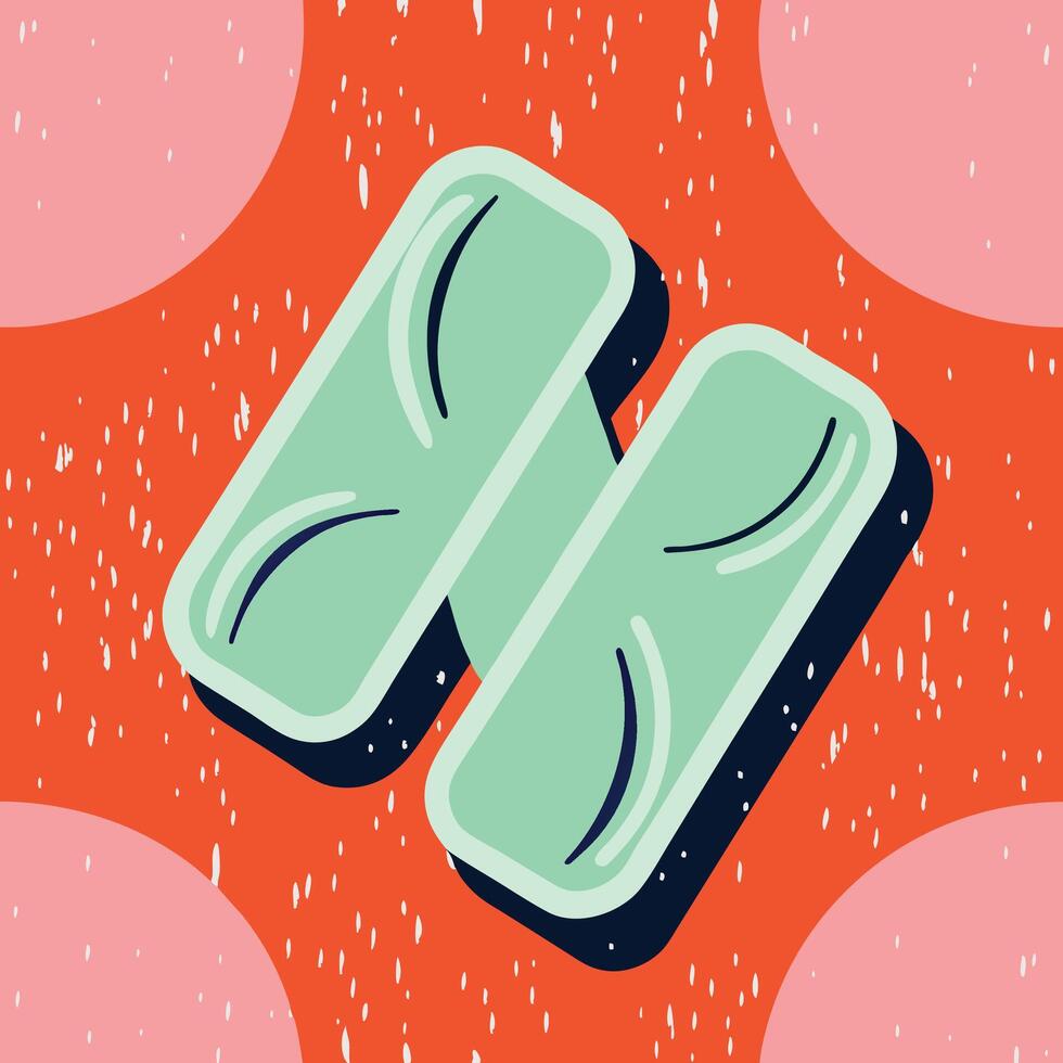 Abstract Green and Orange Shapes Design vector