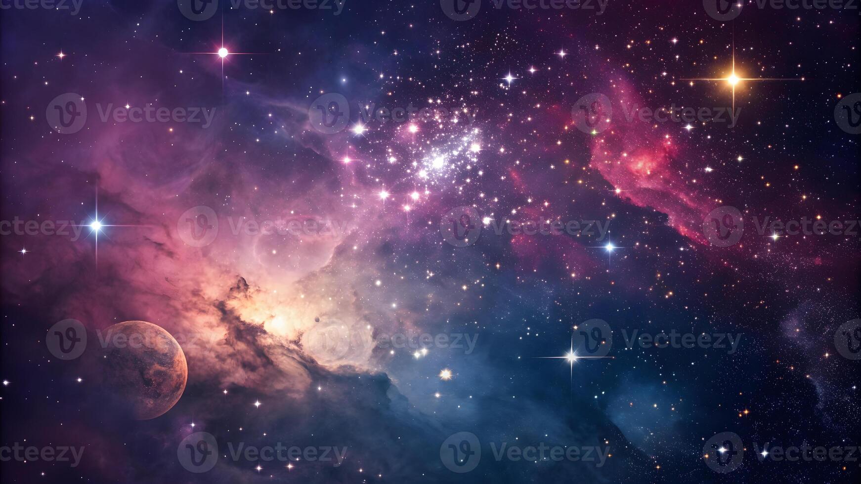Cosmic Nebula Bokeh with a Galactic Touch , bokeh abstract background, modern abstract backdrop. photo