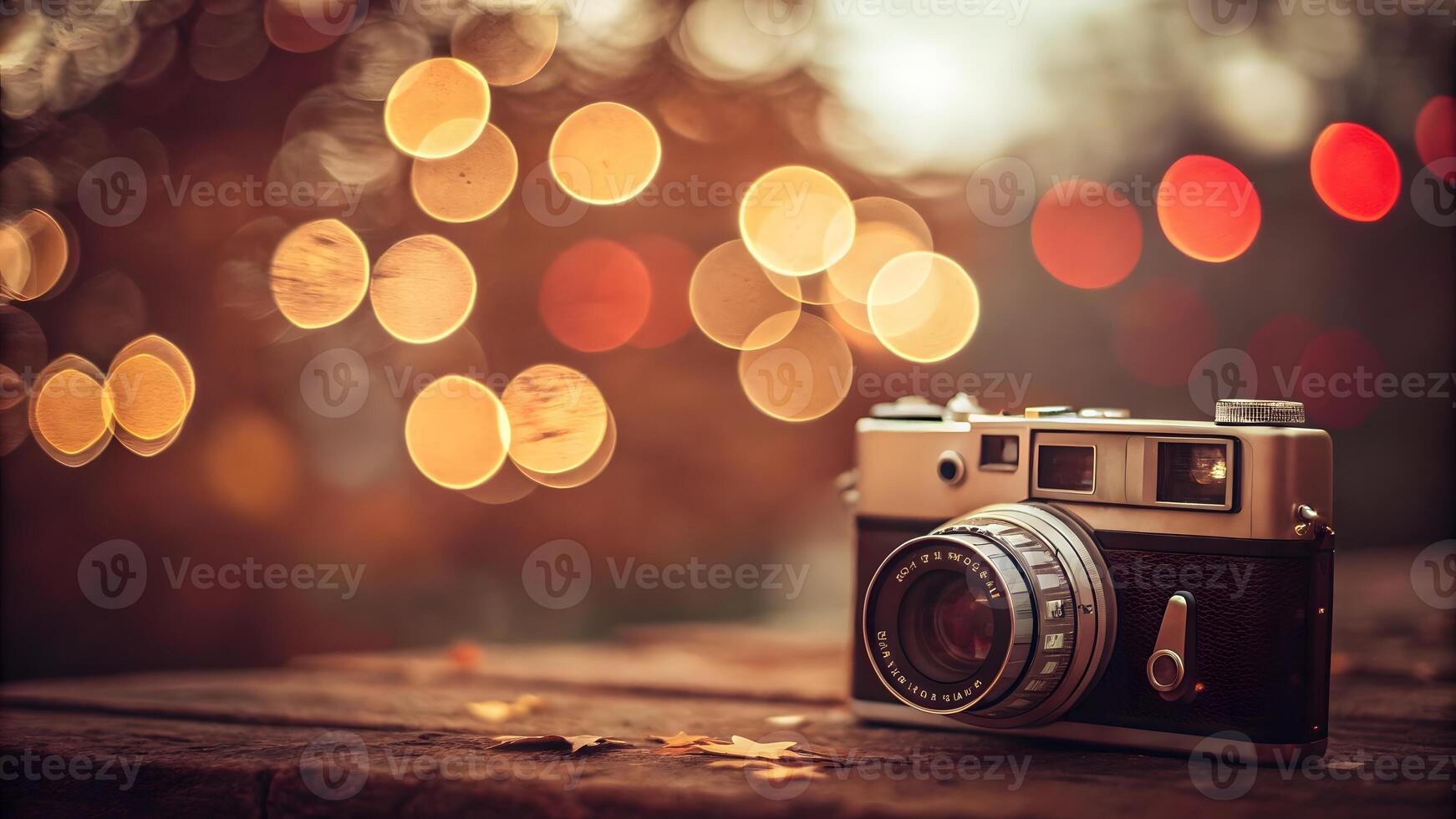 Retro Bokeh Background with Vintage Warmth, bokeh abstract background, modern abstract backdrop. photo