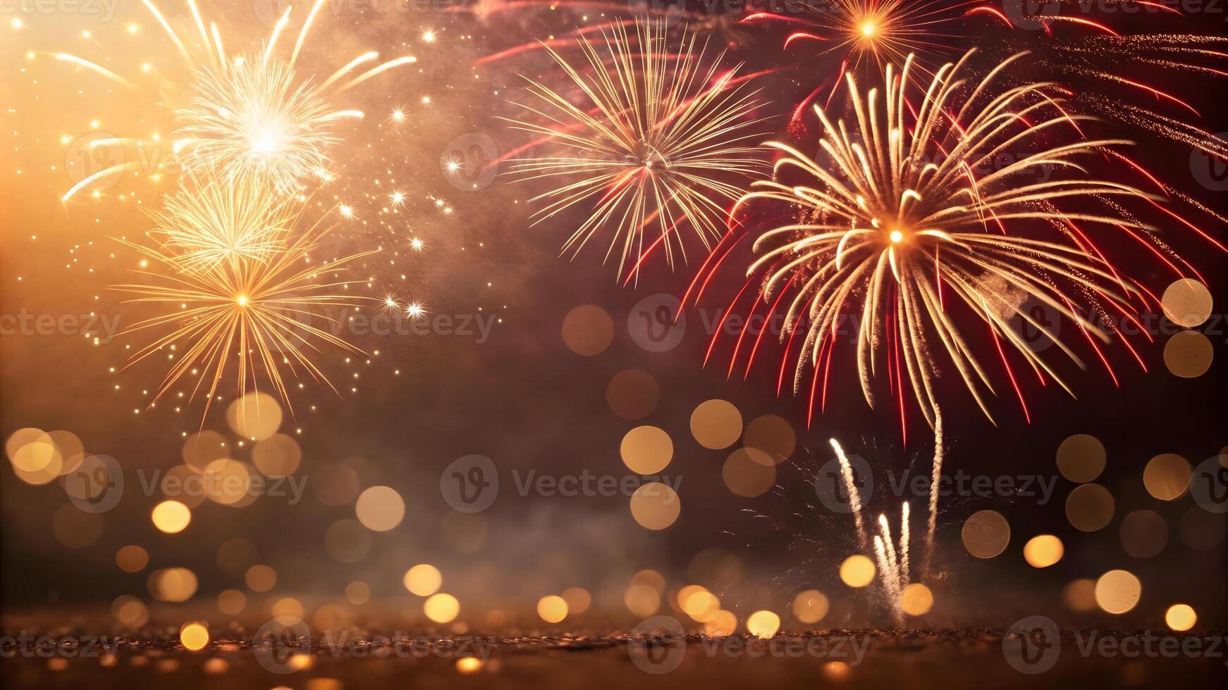 Magical Firework Bokeh for Festive Celebrations , bokeh abstract background, modern abstract backdrop. photo