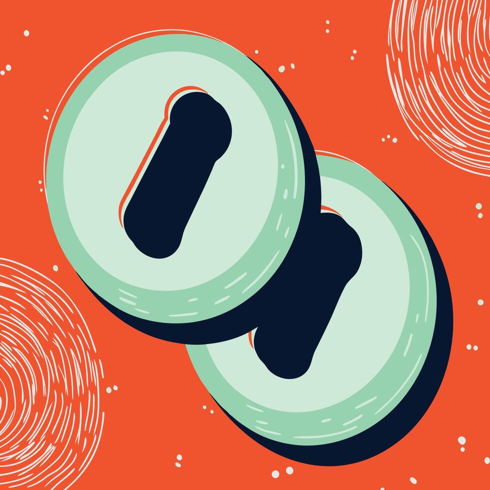 Abstract Teal and Orange Circular Design vector
