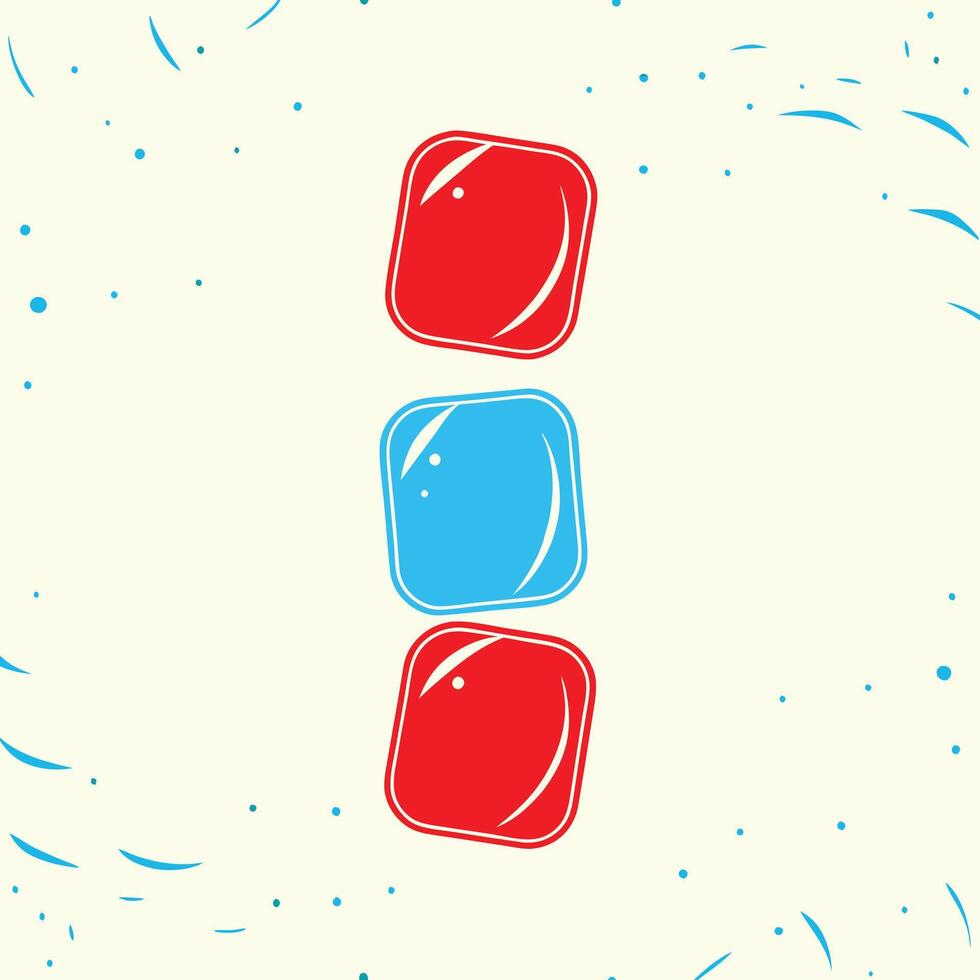 Abstract Red and Blue Shapes Design vector