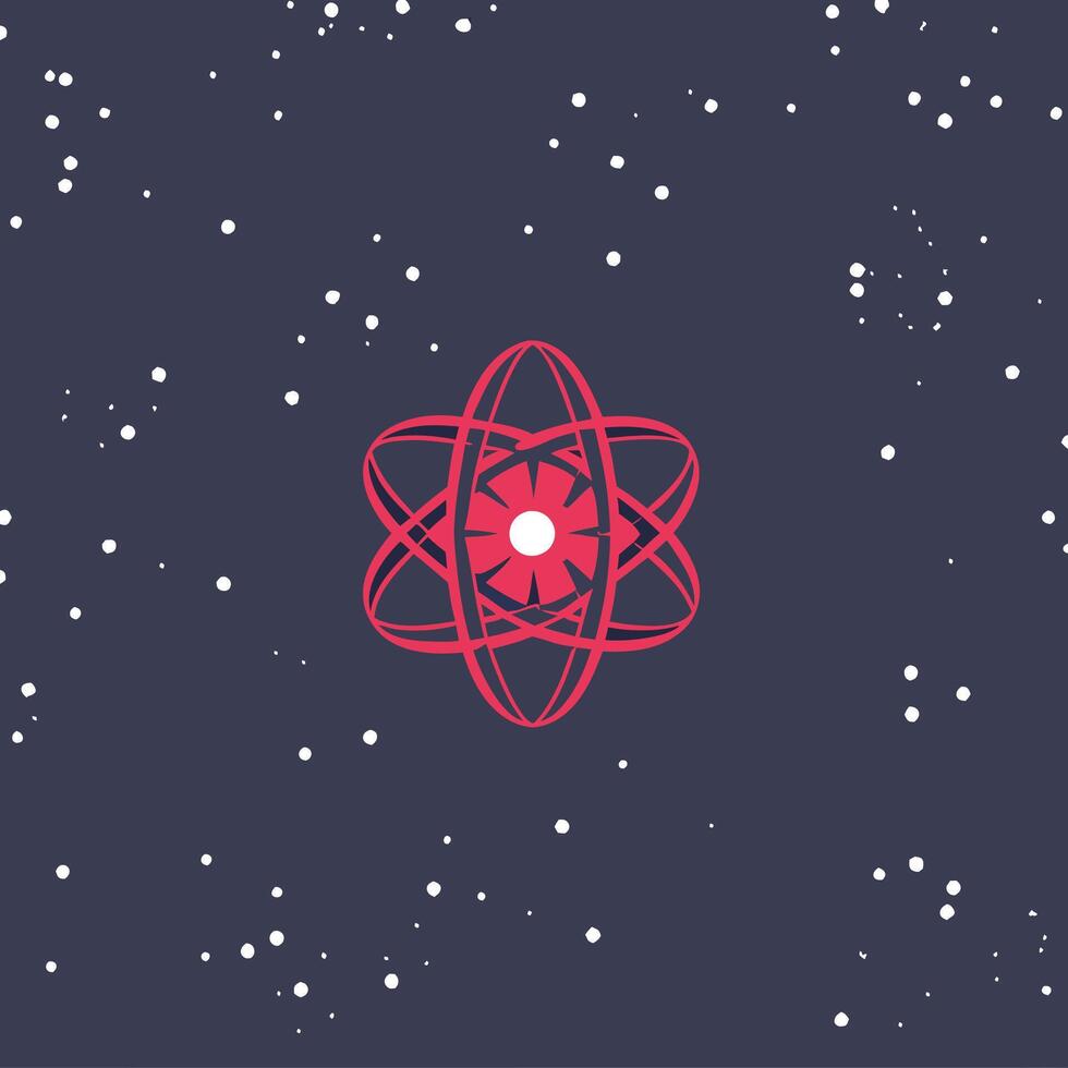 Abstract Atom Symbol Space, Science, and Energy vector