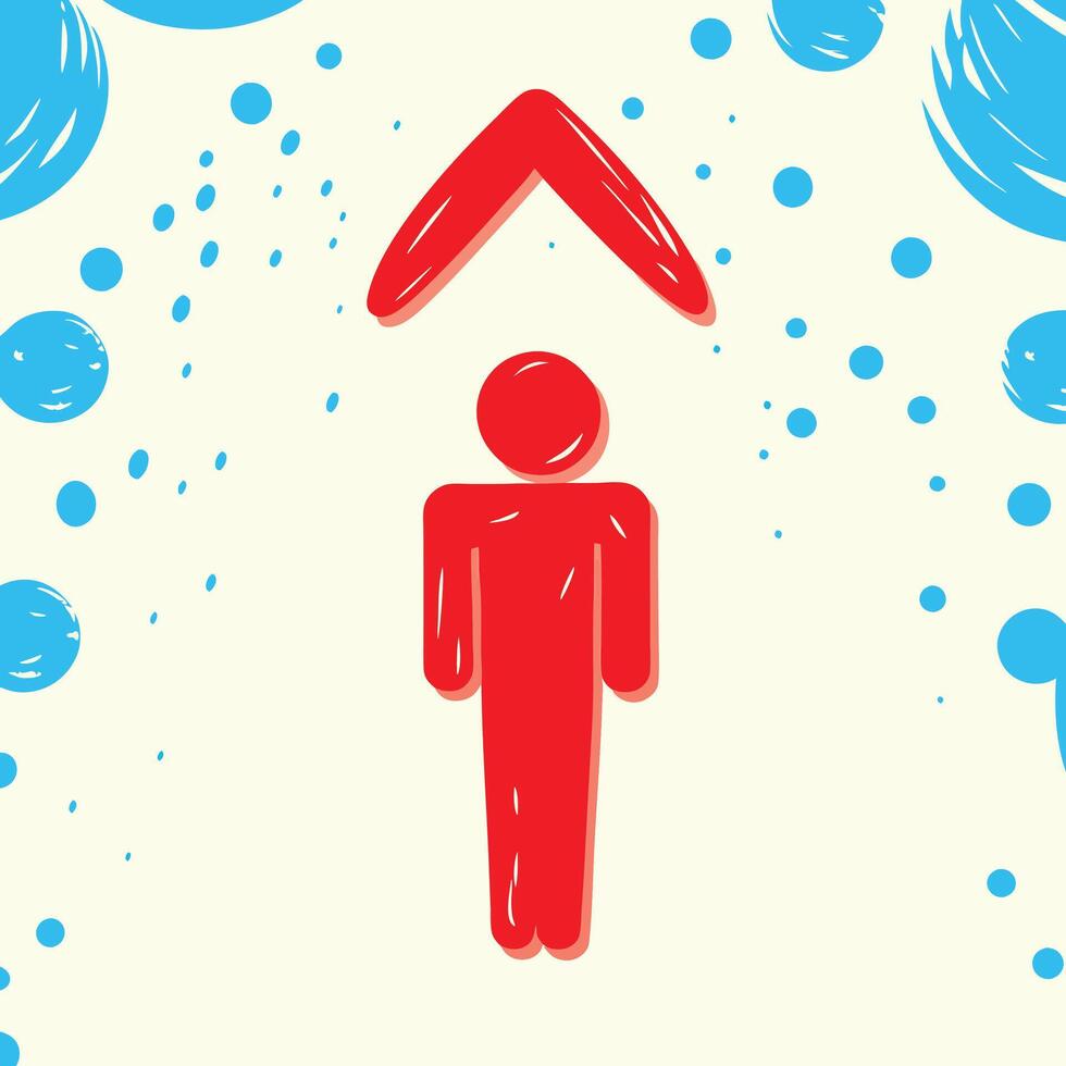 Abstract Figure with Upward Arrow Growth, Progress, and Potential vector