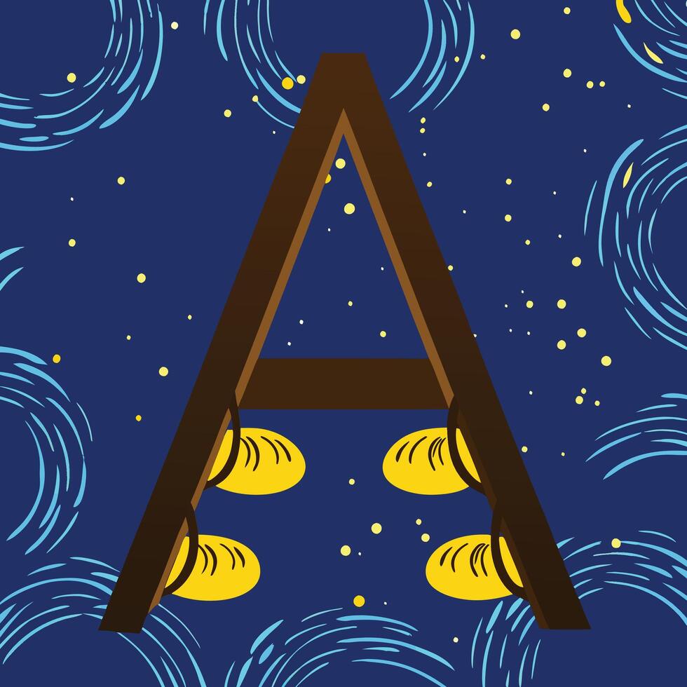 Abstract A Frame with Celestial Background vector