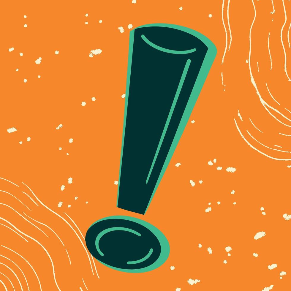 Attention Grabber Bold Exclamation Mark Design vector