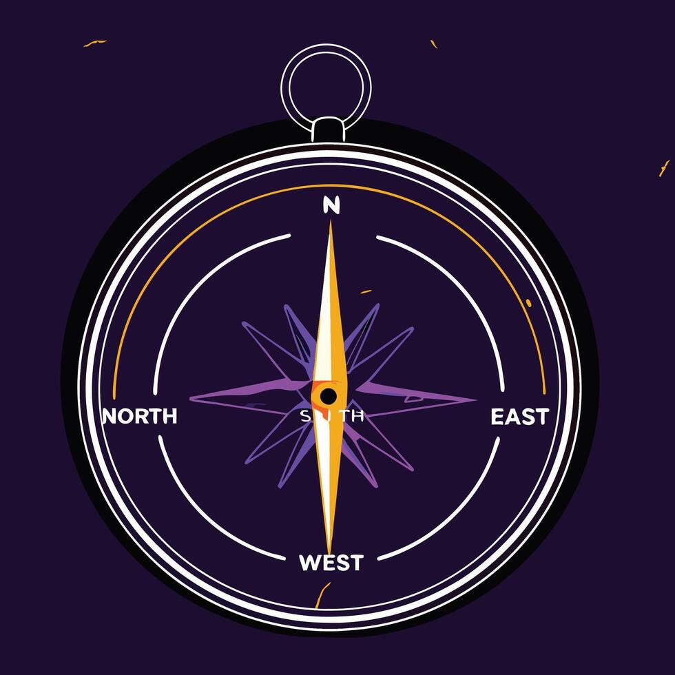 Abstract Compass Navigation, Direction, Exploration, Guidance, Orientation, Travel, Journey, Adventure, Wayfinding, Discovery vector