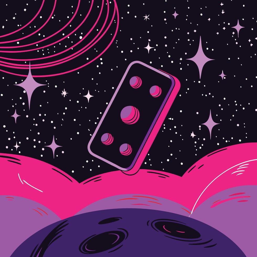 Cosmic Rectangle A Journey Through Space vector