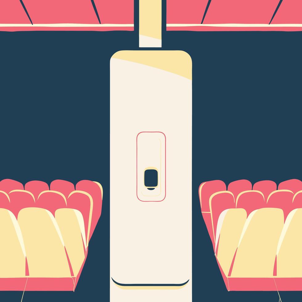 Auditorium Seats and Center Aisle View vector