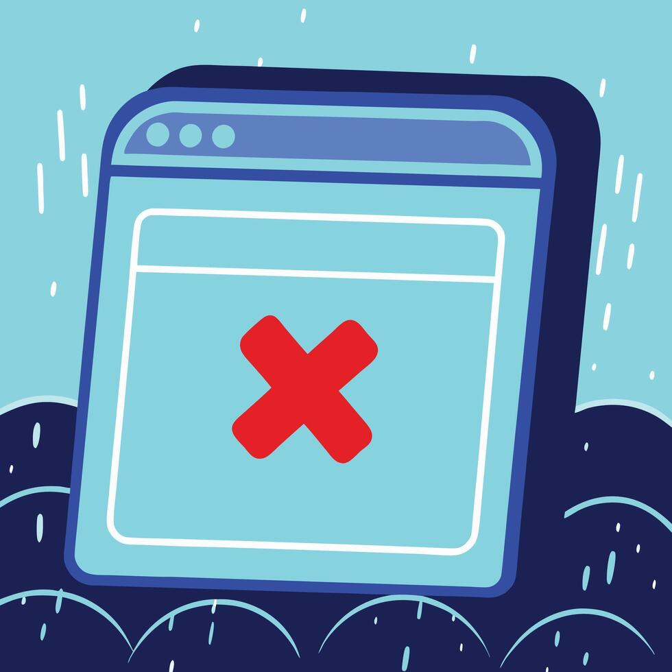 sitio web error solución de problemas y soluciones vector