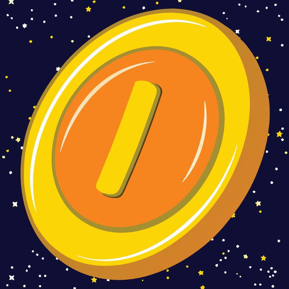 Cosmic Orb Yellow and Orange Celestial Design vector