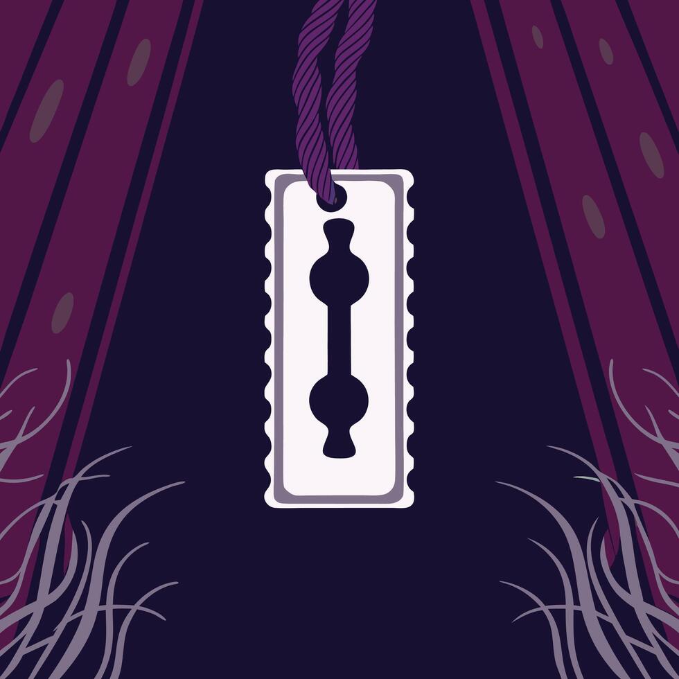 Razor's Edge A Dark Abstract Artwork vector
