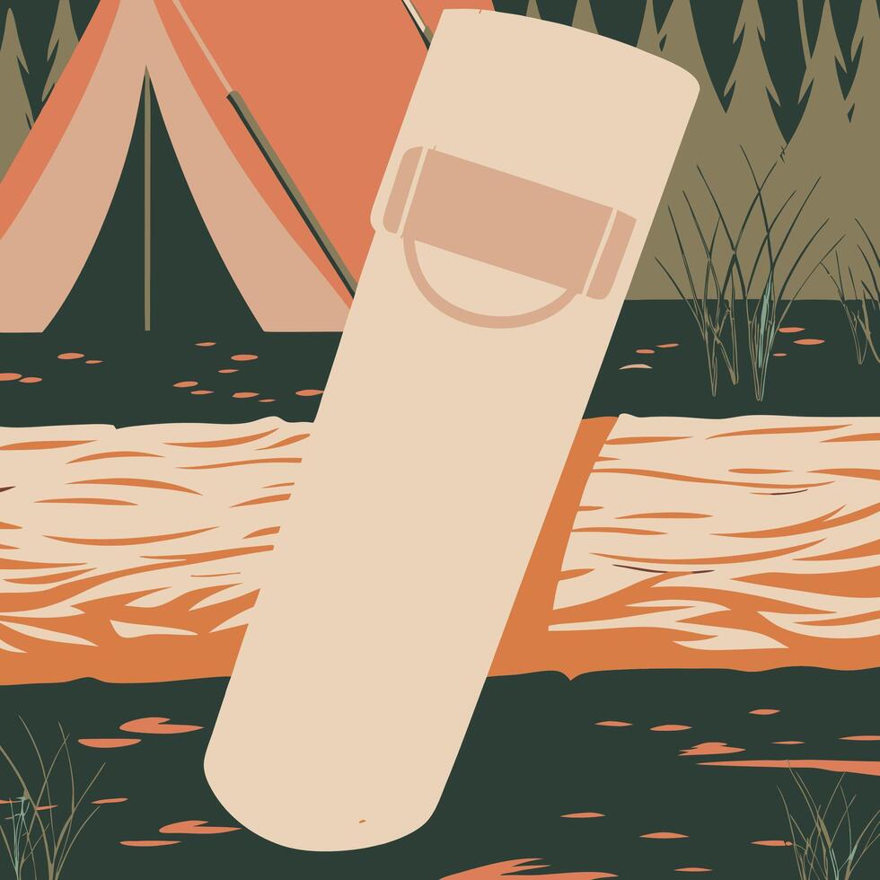 Camping by the River A Relaxing Nature Scene vector