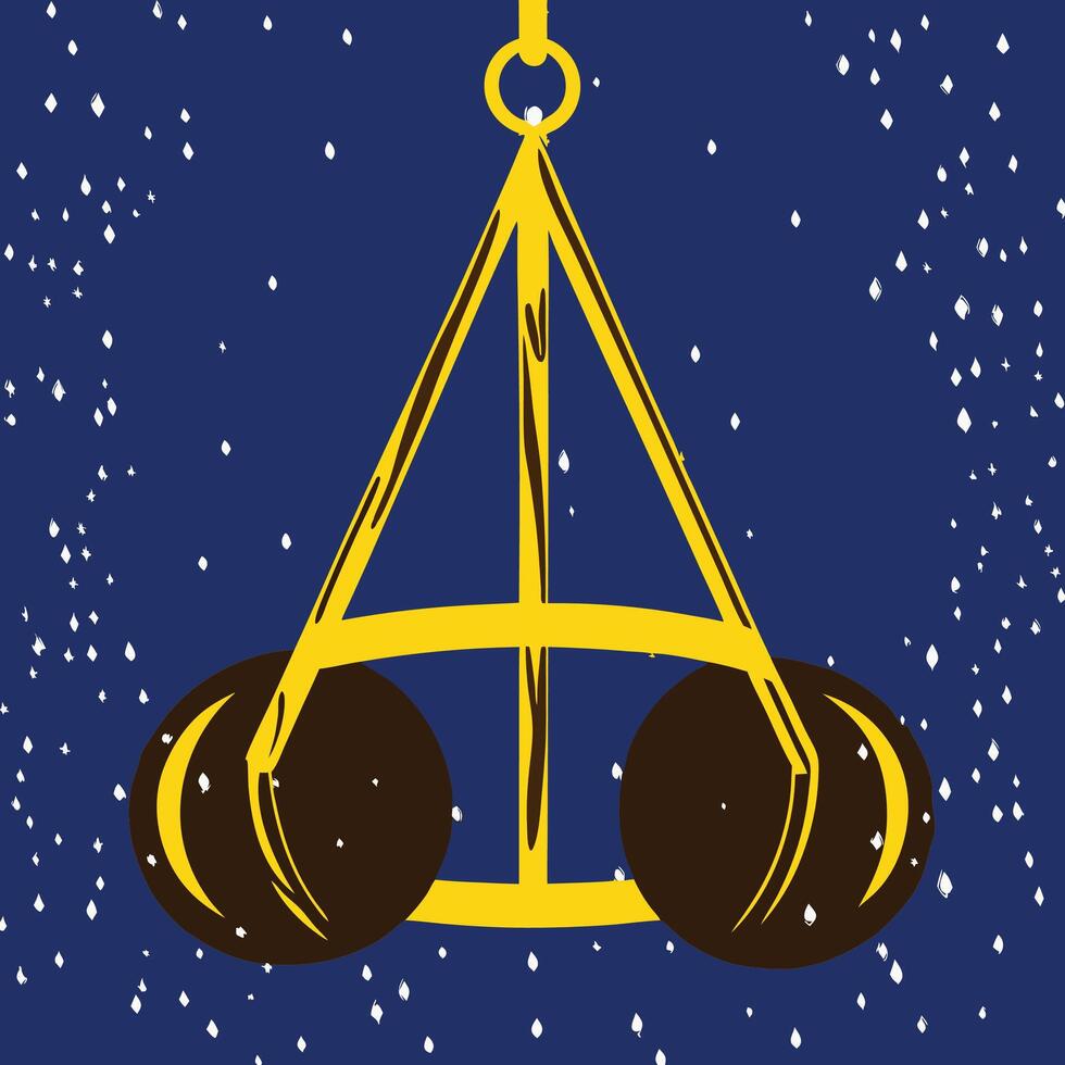 Celestial Pendulum Abstract Art of Space and Balance vector